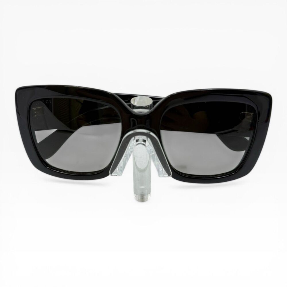 Gucci Sunglasses GG0141S 001 Black Optyl Frame Gold GG logo - Picture 2 of 10